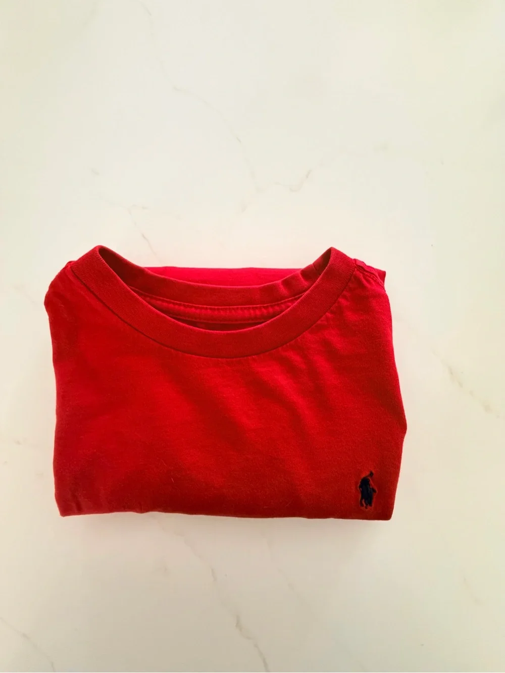 Polo Ralph Lauren Boys Red Long Sleeve Logo Tee Size 5